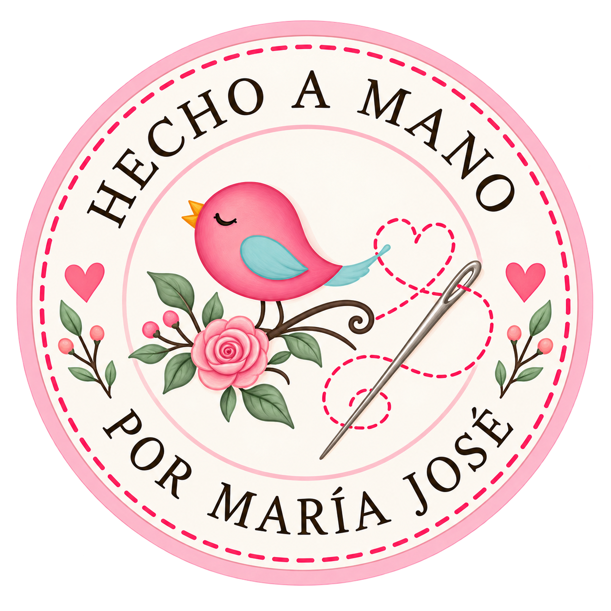 Sello Hecho a mano por María José