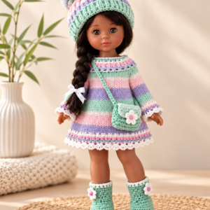 Conjunto menta pastel de invierno para Nancy de MI JAULITA
