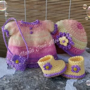 Conjunto lila degradado para Nancy, pieza artesanal de MI JAULITA