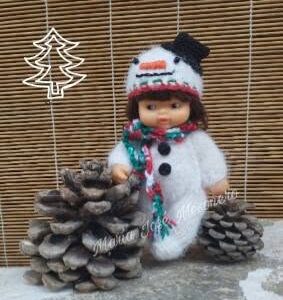 Conjunto de muñeco de nieve para Nancy, pieza artesanal de MI JAULITA
