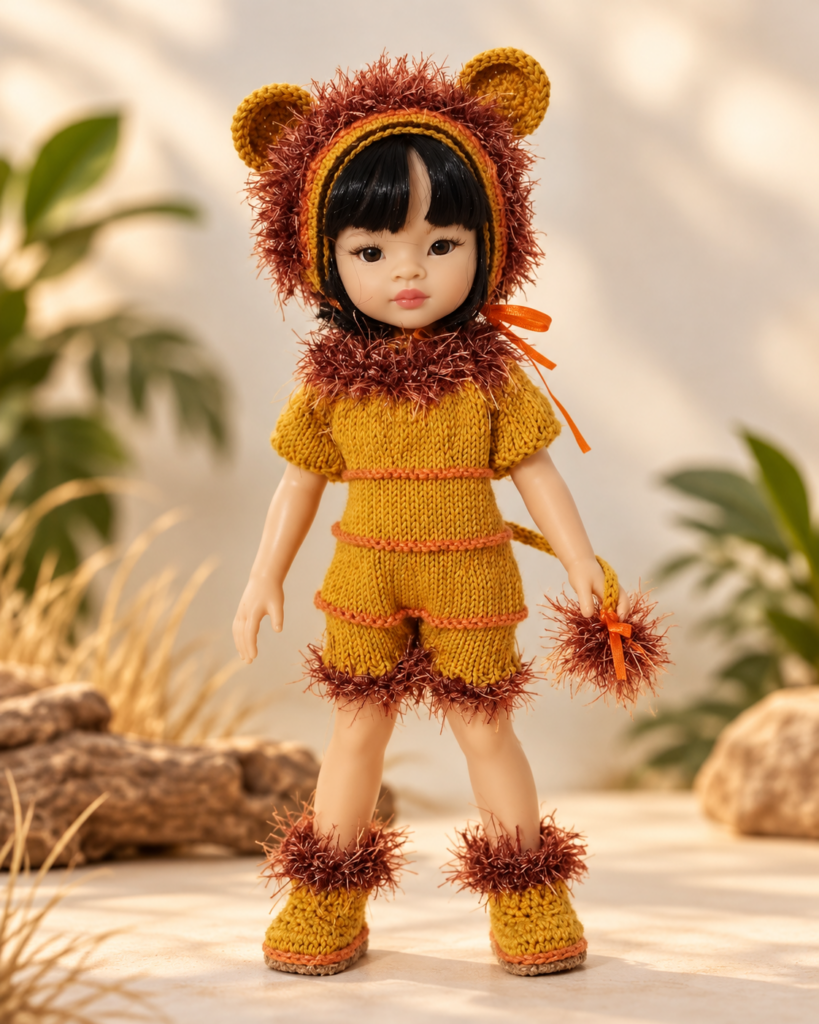 Conjunto león para muñeca de MI JAULITA